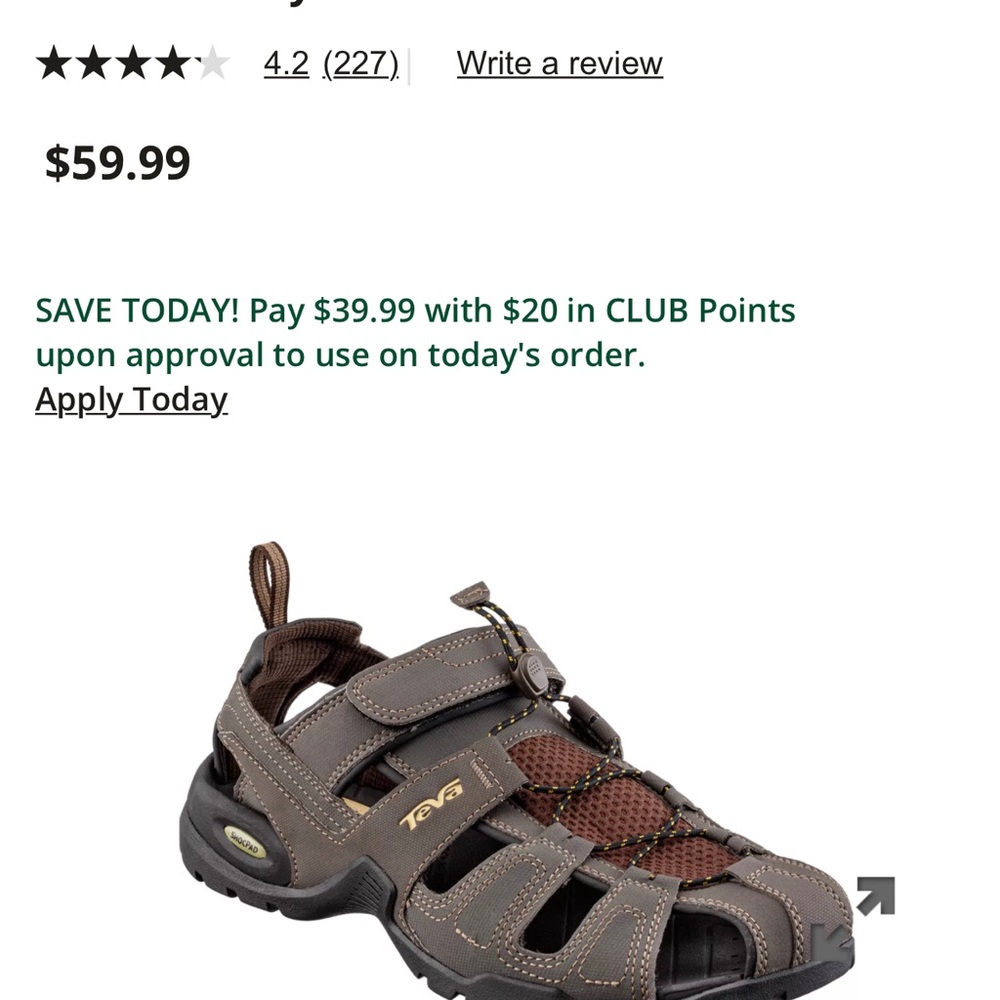 Teva Sandal for Men sz 10